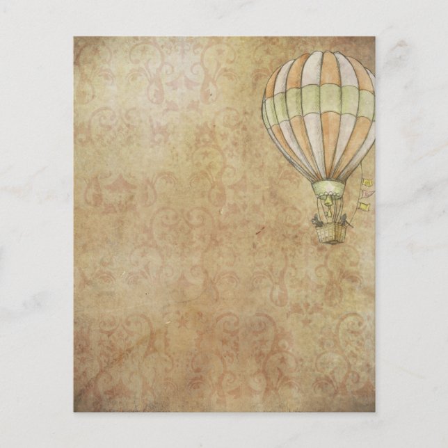 Vintage resor tehemed varmluftsballong  (Framsida)
