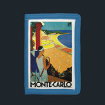 Vintage resor, Tennis, Sports, Monte Carlo Monaco<br><div class="desc">Vintage illustrerar EU:s reseaffisch eller bagageetikett från Monte Carlo i Monaco med ett par som har tennisracketar och tittar på en tennisturnering nära stranden och det vackra blåa Medelhavet. Kärlek och romantik om tennisdomstolarna. Monte Carlo är mest berömd för sitt kasino,  Le Grand Casino.</div>