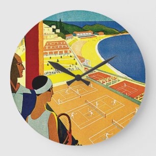 Vintage resor, Tennis, Sports, Monte Carlo Monaco Stor Klocka