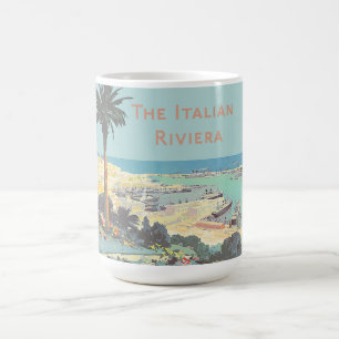 Vintage-resor till Genoa Italienska Rivieran Resaf Kaffemugg
