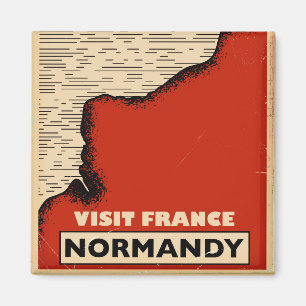 Vintage resor till Normandie, Frankrike Magnet