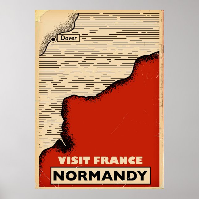 Vintage resor till Normandie, Frankrike Poster (Framsidan)
