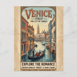 Vintage-resor till Venedig Italien Affisch Vykort
