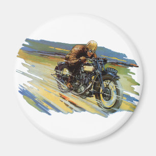 Vintage resor Transport, Tävla motorcykel Magnet