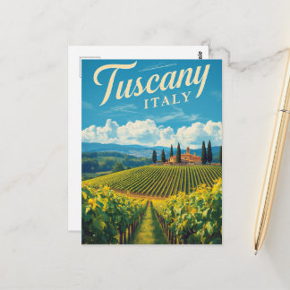 Vintage Resor Tuscany Italien Retro Landskap Vykort