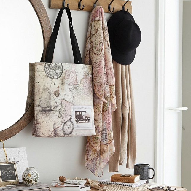 Vintage resor tygkasse (Skapare uppladdad)