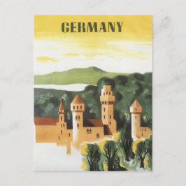 Vintage resor, tyska slott, Bayern Tyskland Vykort