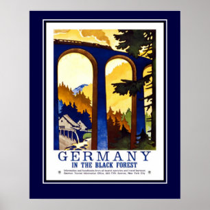 Vintage resor Tyskland Storleka Black Forest Large Poster