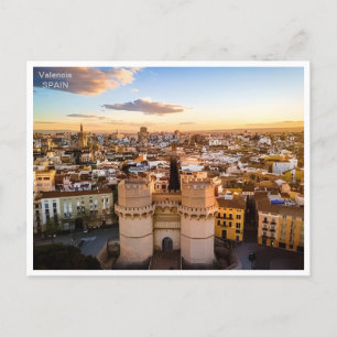 Vintage resor Valencia Spain Retro Vykort