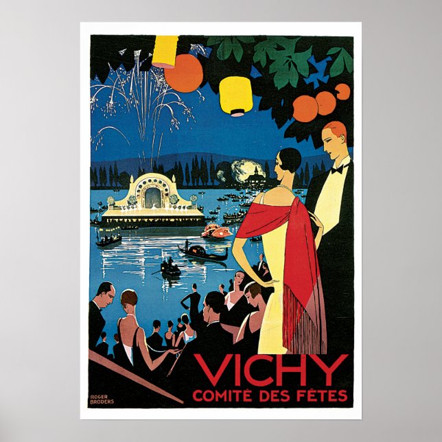 Vintage resor,Vichy Frankrike Poster (Framsidan)