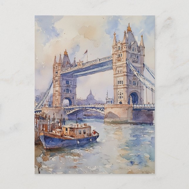 Vintage resor vycard London Vykort (Framsida)