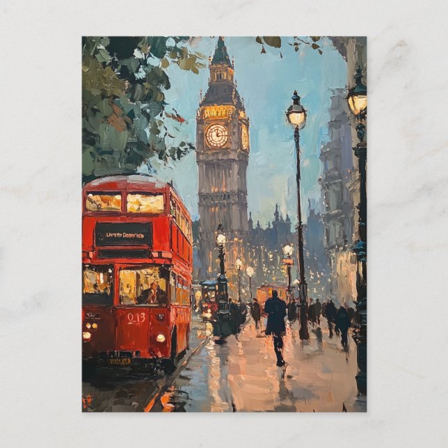 Vintage resor vycard London Vykort (Framsida)