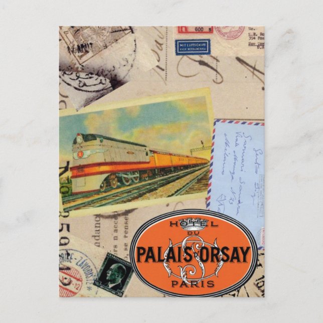 Vintage resor vykort (Framsida)