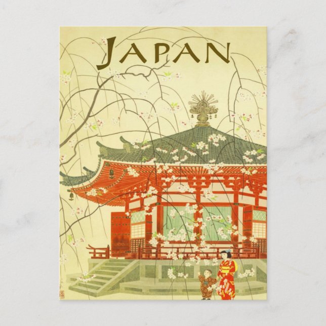 Vintage resor vykort - JAPAN (Framsida)