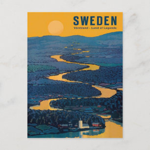 Vintage resor vykort - SVERIGE