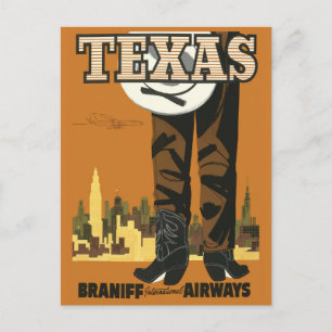 Vintage resor vykort Texas (uppdaterad utformning)