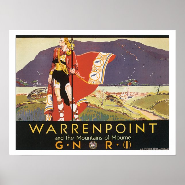 Vintage resor Warrenpoint Irland Poster (Framsidan)