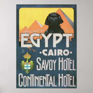 Vintage resoraffisch - Cairo egypten Poster