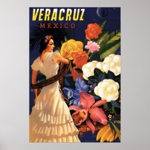 Vintage resoraffisch - Veracruz Mexico Poster