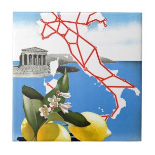 Vintage resoritalien kakelplatta
