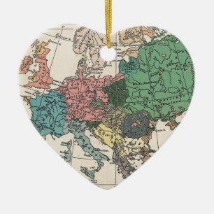 Vintage resorkarta julgransprydnad keramik