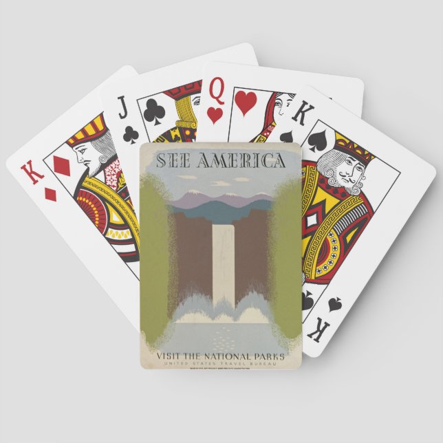 Vintage resornationalparker casinokort (Baksidan)