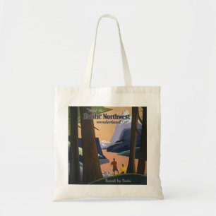 Vintage-resorposter för Pacific Northwest 1925 Tåg Tygkasse