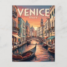 Vintage-resorpostkort | Venedig Italien