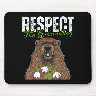 Vintage Respekt för Murmeldjuret Rolig Groundhog D Musmatta