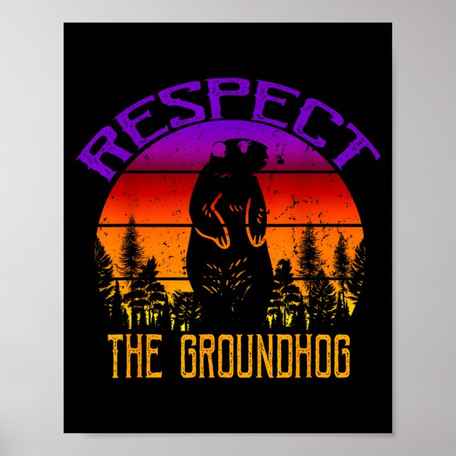 Vintage Respekt Murmeldagen  Poster (Framsidan)