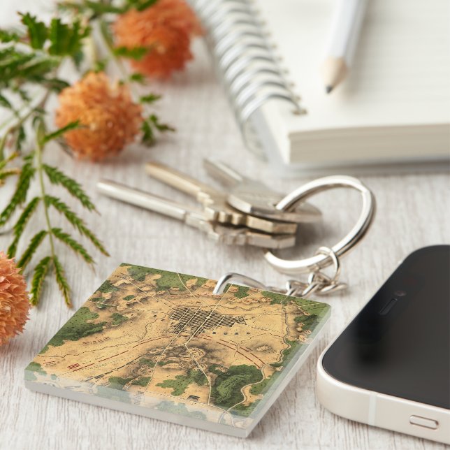 Vintage Restred Karta of Battle of Gettysburg, 186 (Högra Framsidan)