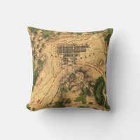 Vintage Restred Karta of Battle of Gettysburg, 186