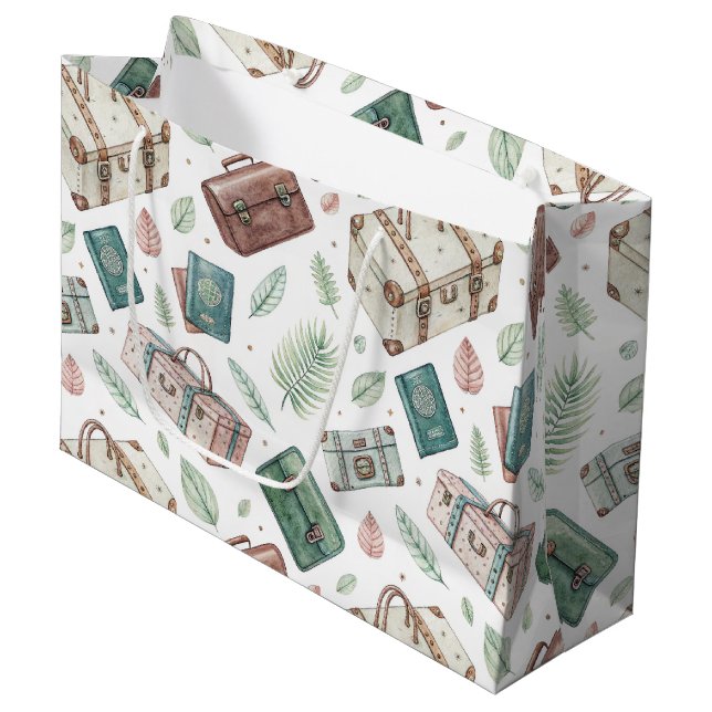 Vintage resväskemönster (1) (Framsidan Vinklad)