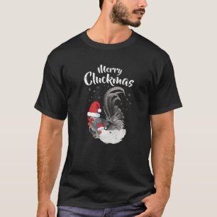 Vintage Ret för den finstilta julchicken Merry Clu T Shirt