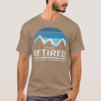 Vintage Retir 2021 Snö Ski-bergscitat T Shirt