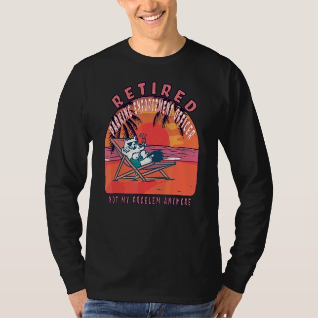 Vintage Retir för efterställd parkeringskontroll T Shirt (Framsida)