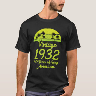 Vintage Retro 1932 T S Begränsad Edition 90:e Birt Shirt