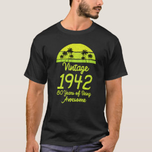 Vintage Retro 1942 T Shirts Begränsad Edition 80th