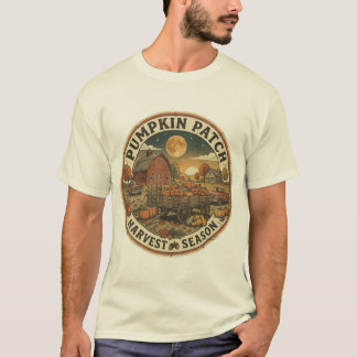 Vintage Retro 1970-talet Pumpkin Patch Skördesäson T Shirt