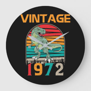 Vintage Retro 1972 Födelsedag Stor Klocka