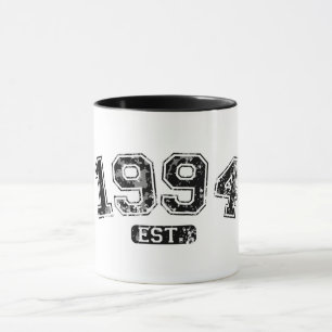 Vintage Retro 1994 Grunge Est. Grundad Grafisk Mugg