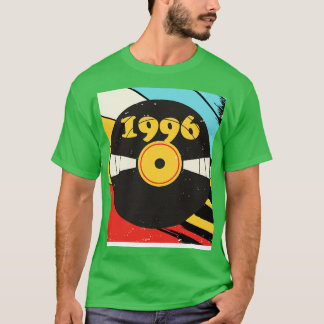 Vintage Retro 1996 Birthday Shirt Vinyl Music T