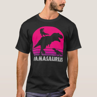 Vintage Retro 2 Kids Mamasaurus Sunset Funny For T Shirt