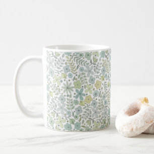 Vintage retro 60-sekunders blommigt sött kaffe te kaffemugg