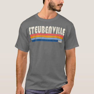 Vintage Retro 70- och 80-tals stil hemstad Steuben T Shirt