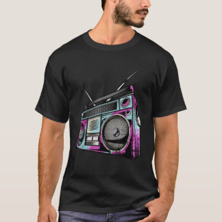 Vintage Retro 80s Boom Box Stereo T Shirt