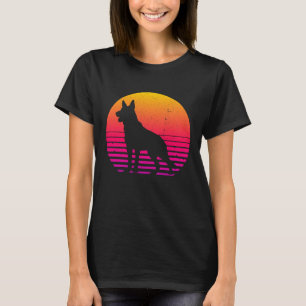 Vintage Retro 80's Stil German Shepherd T Shirt