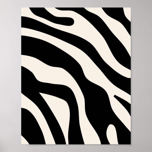 Vintage Retro Abstrakt Svart Poster (Framsidan)