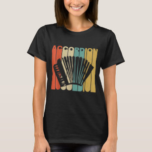 Vintage Retro Accordion Silhouette T Shirt