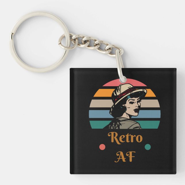 Vintage ’Retro AF’ Funny Rainbow (Framsidan)